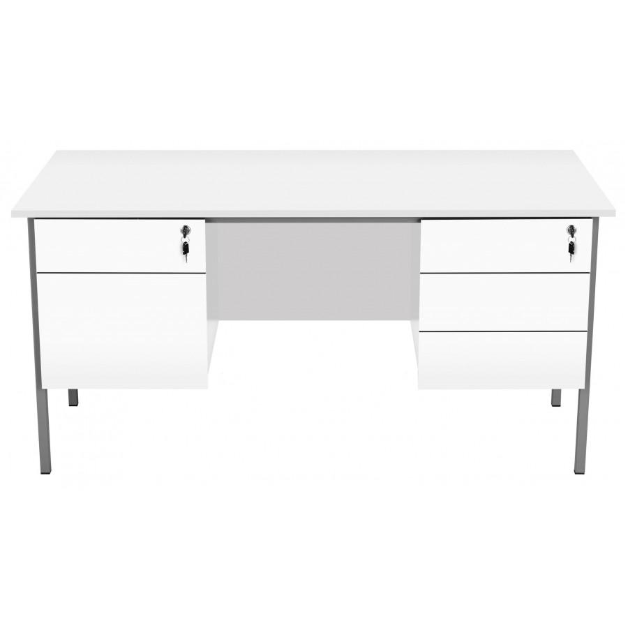 Eco 18 Desk with Twin Fixed Pedestal